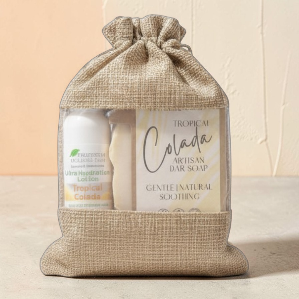 Natural bar soap and lotion duo gift set Bay Rum scent, handmade soap and matching lotion gift pairing