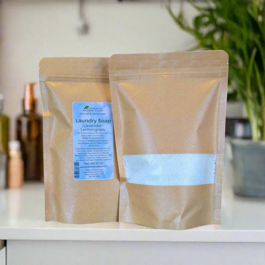 Natural laundry soap powder Fresh Linen scent 12 oz eco-friendly refill bag, plant-based laundry powder refill