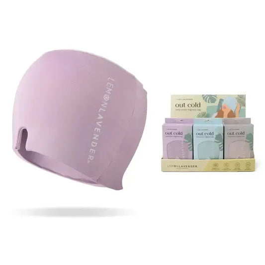 Out Cold Temp-Smart migraine cap in grey, gel-filled cold therapy head cap for headache and migraine relief