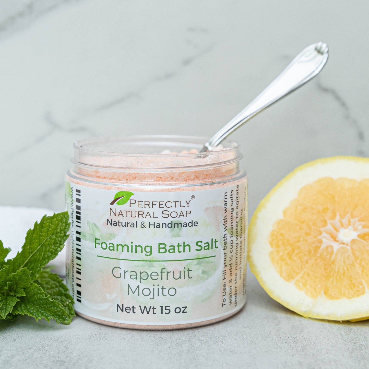 Perfectly You custom made-to-order foaming bath salts 15 oz, personalized mineral bath salts in your scent