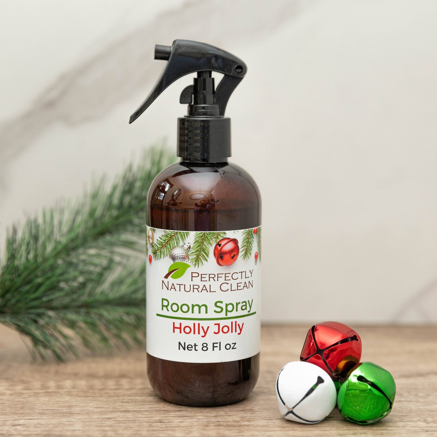 Room spray 8 oz Holly Jolly seasonal scent, festive bright holiday room and linen spray
