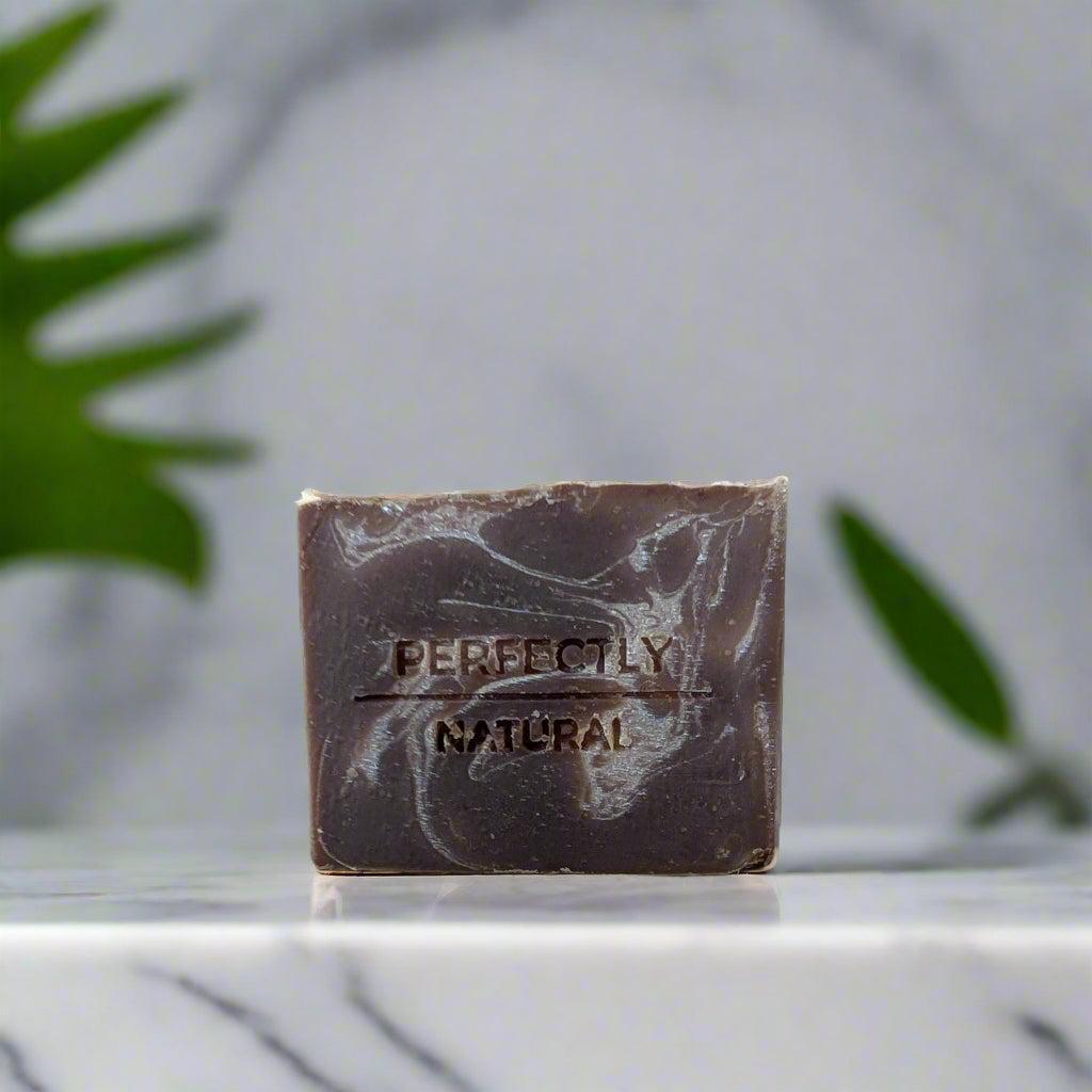 Samba natural soap bar close-up, limited edition handmade bar soap with bold tropical fragrance