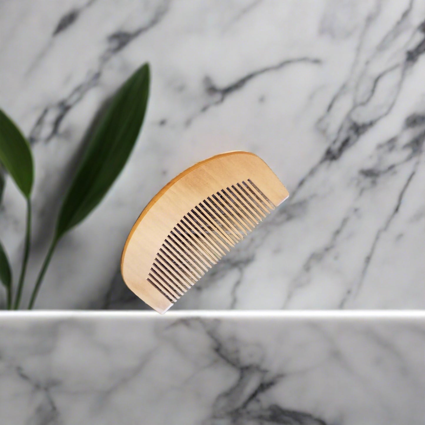 Wooden beard and pocket comb, fine and wide tooth natural wood comb for beard grooming and hair styling