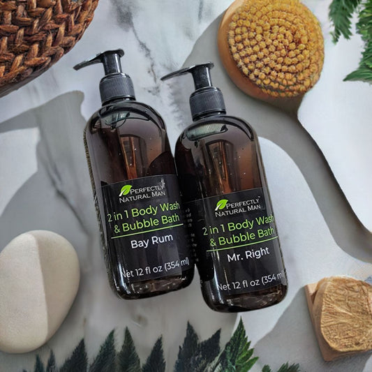 Men's 2-in-1 natural body wash and bubble bath, Mr. Right scent, 12 oz