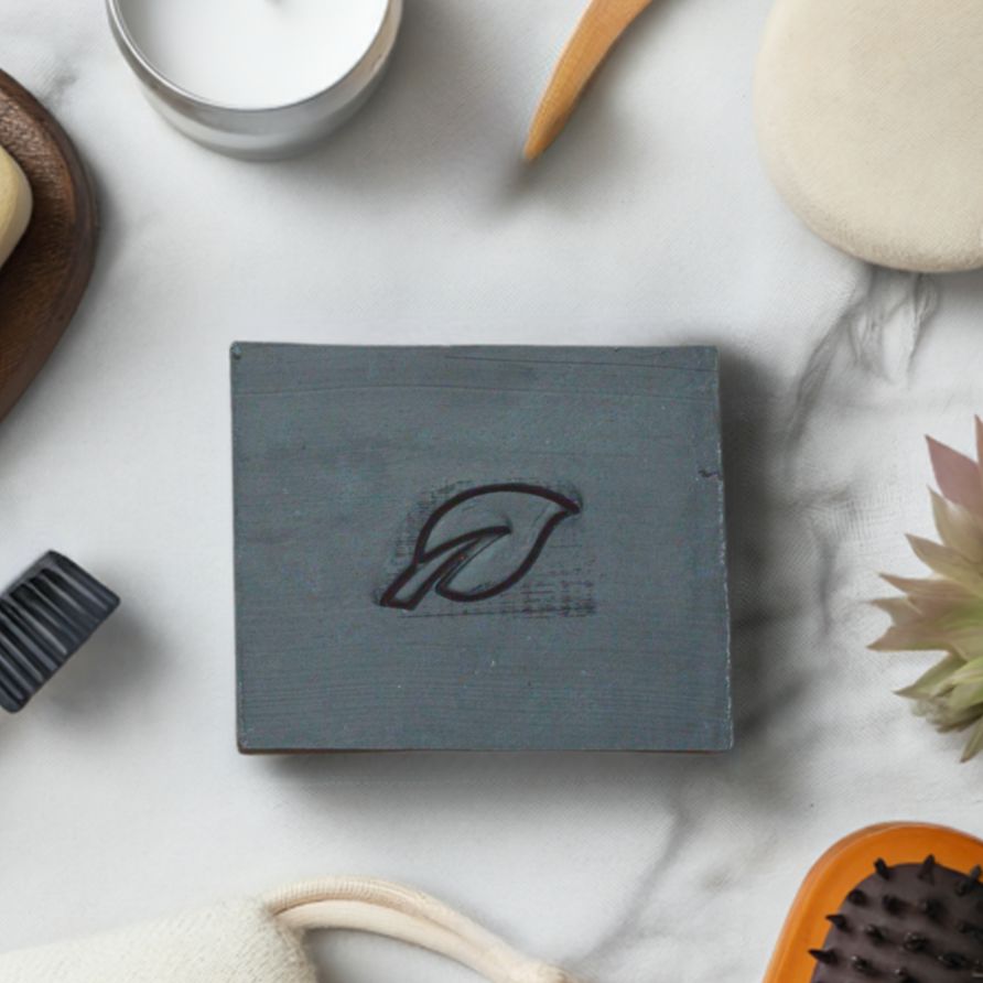 Activated charcoal handmade natural soap bar 4 oz, deep-cleansing detox bar for oily and acne-prone skin