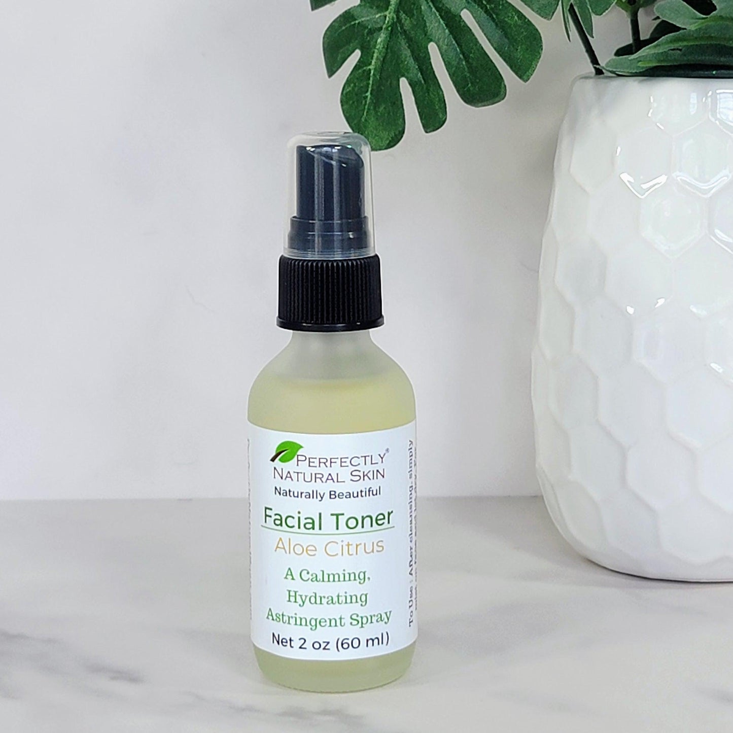 Aloe citrus natural facial toner 2 oz, hydrating and pH-balancing toner with aloe vera and citrus