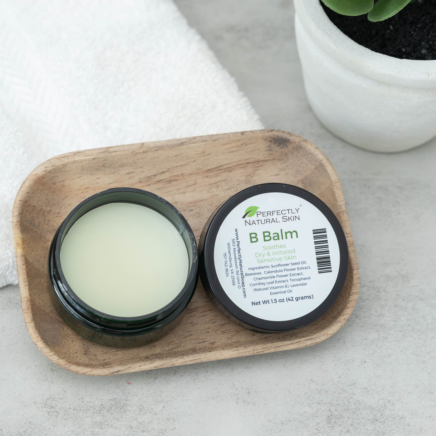B Balm multi-use soothing salve 2 oz for baby, belly and dry skin, gentle natural healing balm