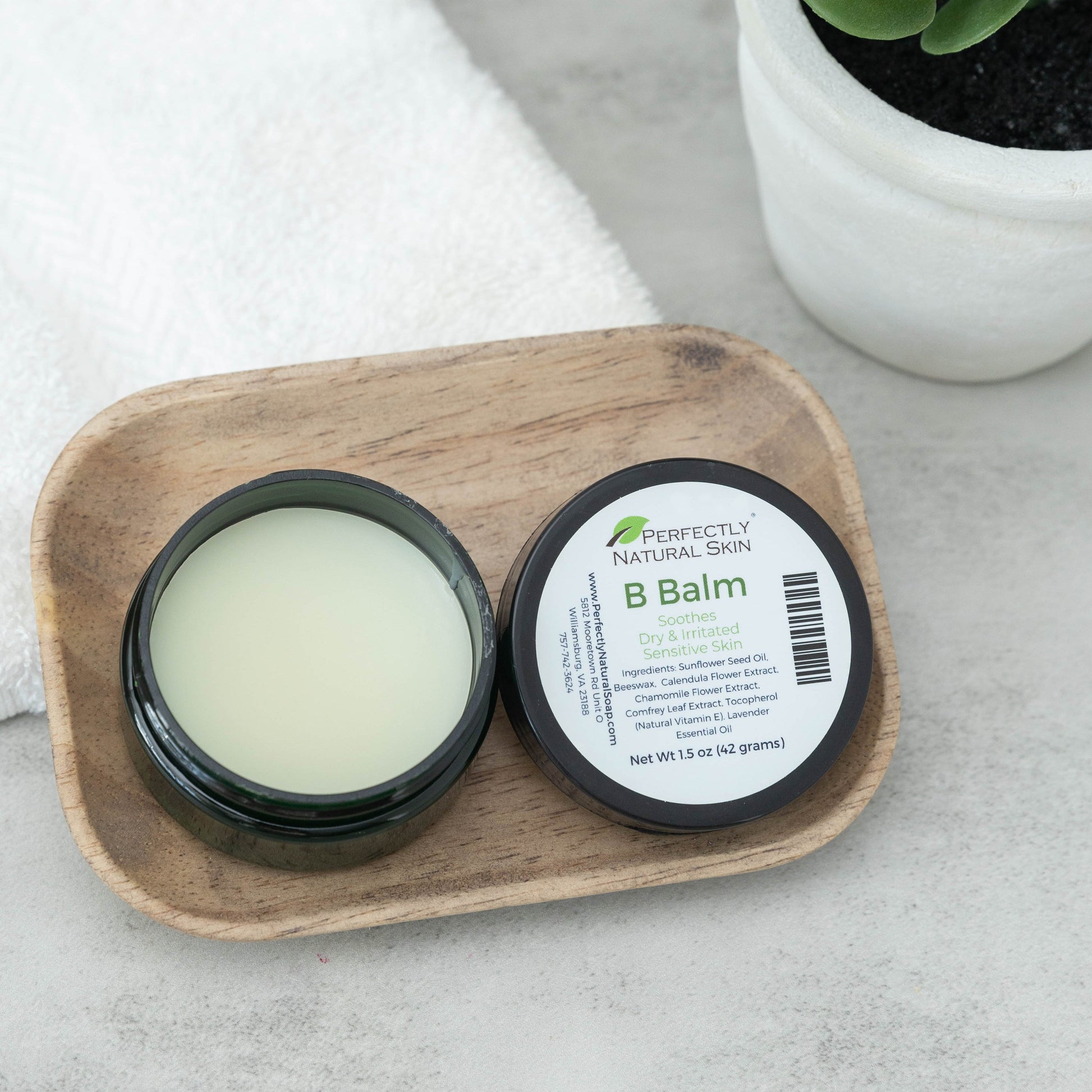 B Balm multi-use soothing salve 2 oz for baby, belly and dry skin, gentle natural healing balm