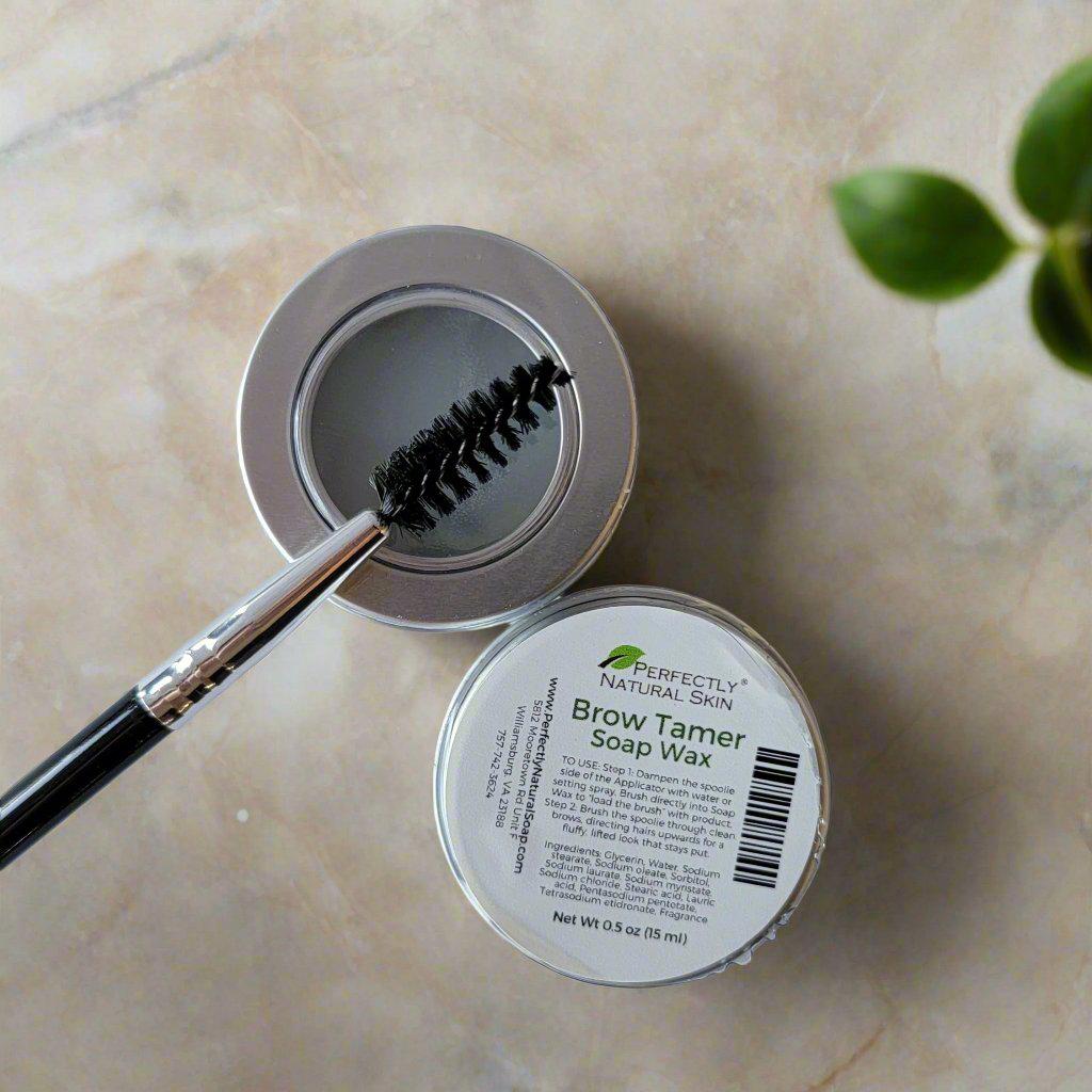 Brow Tamer eyebrow soap wax 15ml, natural clear brow wax for grooming and shaping eyebrows