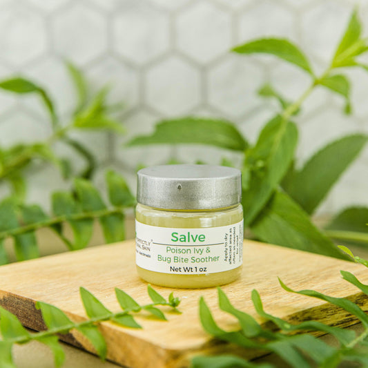 Bug bite and poison ivy soothing salve 1 oz, natural itch relief balm for insect bites and skin rashes