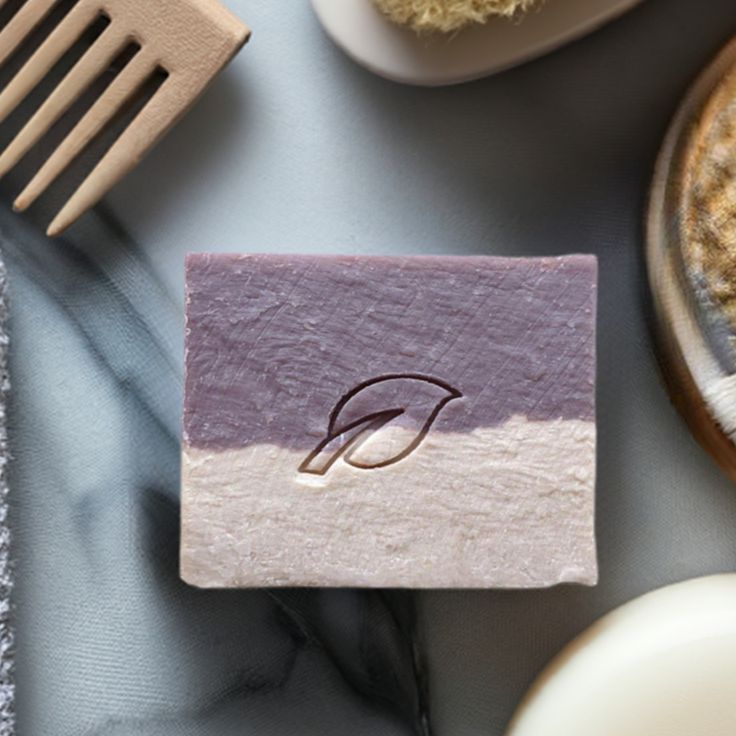 Calm lavender vanilla handmade natural soap bar 4 oz, relaxing floral scented moisturizing soap