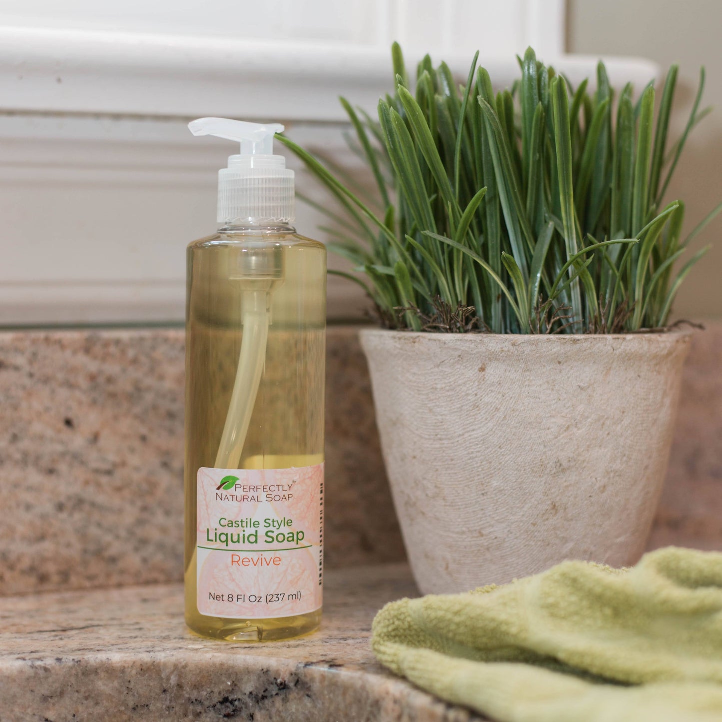 Castile style natural liquid soap Revive scent, versatile plant-based liquid soap for body, hands and home