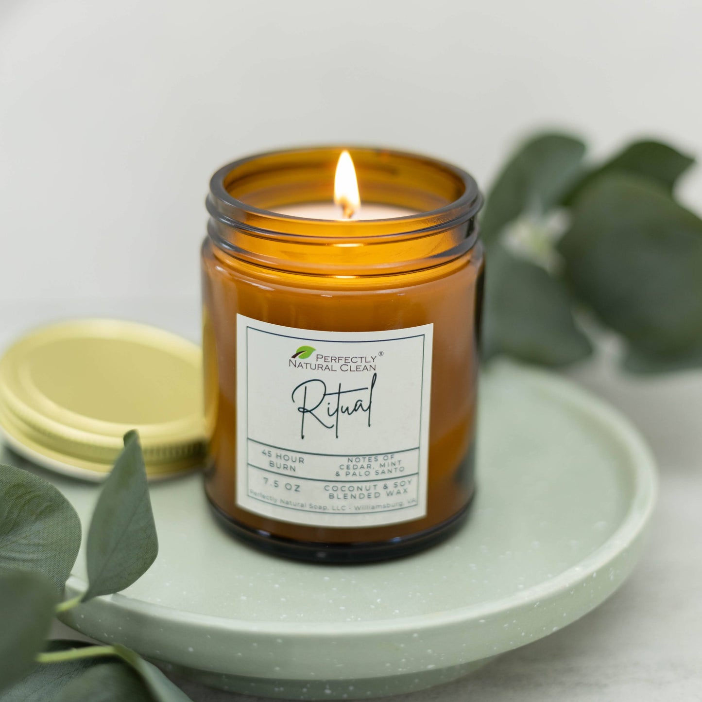 Classic coconut soy candle 7.5 oz Ritual scent, hand-poured natural coconut soy wax candle