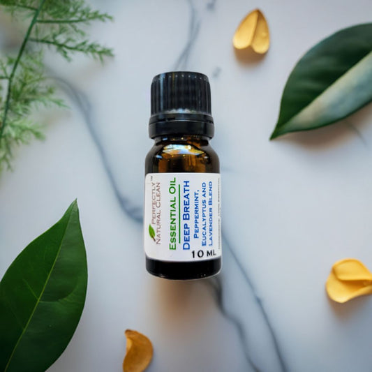 Deep Breath synergy essential oil blend 10ml, respiratory support blend with eucalyptus and mint for diffuser