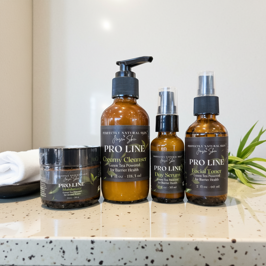 Pro-Line facial care starter set for skin barrier repair and protection, complete natural skincare bundle
