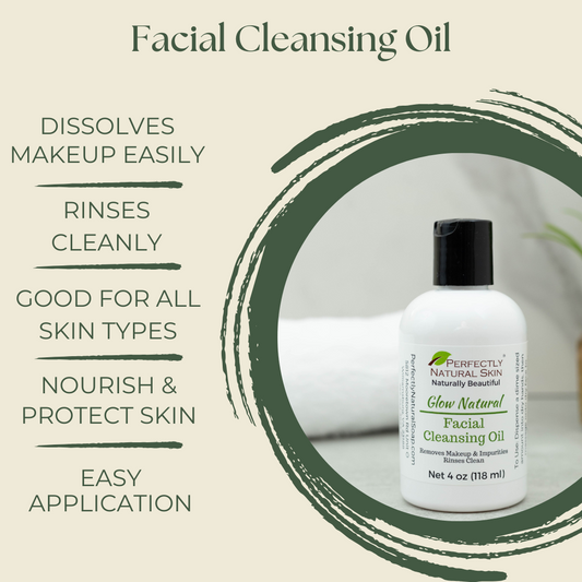 Facial cleansing oil 4 oz bottle, lightweight botanical oil for deep cleansing and makeup removal