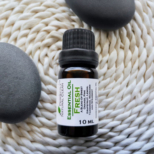 Fresh Synergy essential oil blend 10ml, clean uplifting citrus and green fragrance blend for diffuser