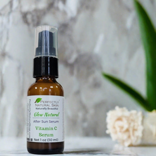 Glow natural after sun facial serum 1 oz, soothing antioxidant serum to restore skin after sun exposure
