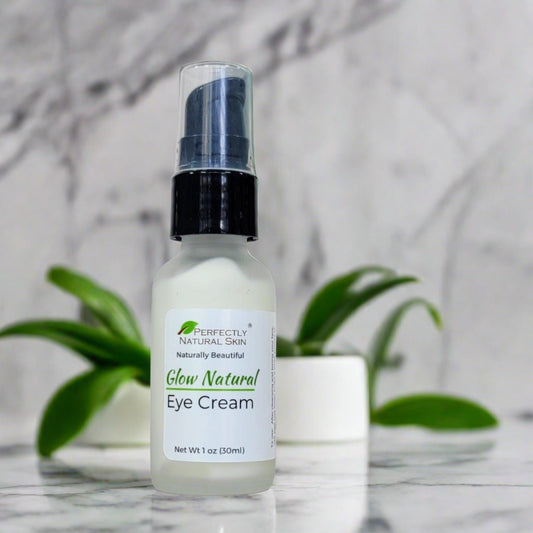 Glow natural eye cream 1 oz, lightweight hydrating eye cream for dark circles and fine lines