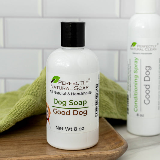 Good Dog natural liquid dog shampoo with orange peel and tea tree oil, gentle plant-based pet shampoo