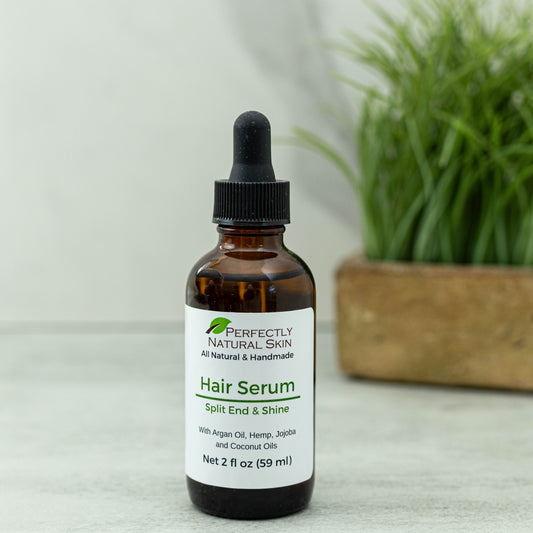 Hair serum split end smoother and shine enhancer 2 oz, lightweight serum for frizz control and glossy finish