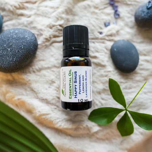 Happy Sinus essential oil blend 10ml, sinus-clearing respiratory support blend with eucalyptus and peppermint