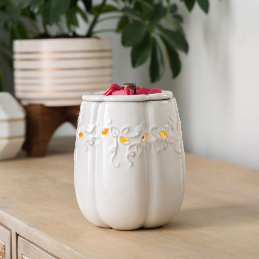 Illumination wax warmer White Pumpkin style, autumn pumpkin-themed plug-in electric wax melt warmer