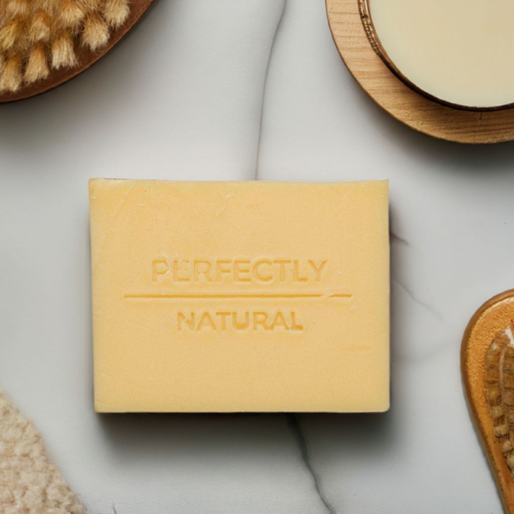 Lavender lemongrass handmade natural soap bar 4 oz, calming floral and citrus herb scented moisturizing soap