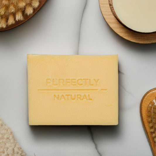 Lavender lemongrass handmade natural soap bar 4 oz, calming floral and citrus herb scented moisturizing soap