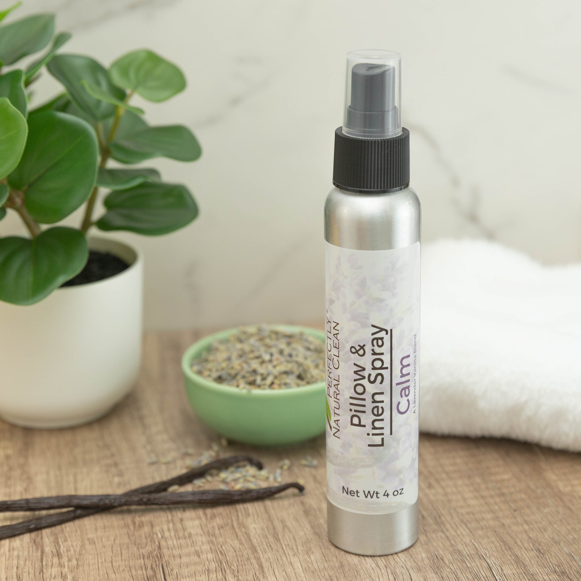 Linen and pillow spray 4 oz Calm Lavender Vanilla scent, natural sleep-promoting spray for pillows and sheets