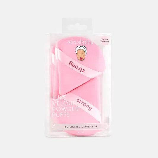 Luxe velour powder puffs on sale, ultra-soft puffs for applying talc-free body powder