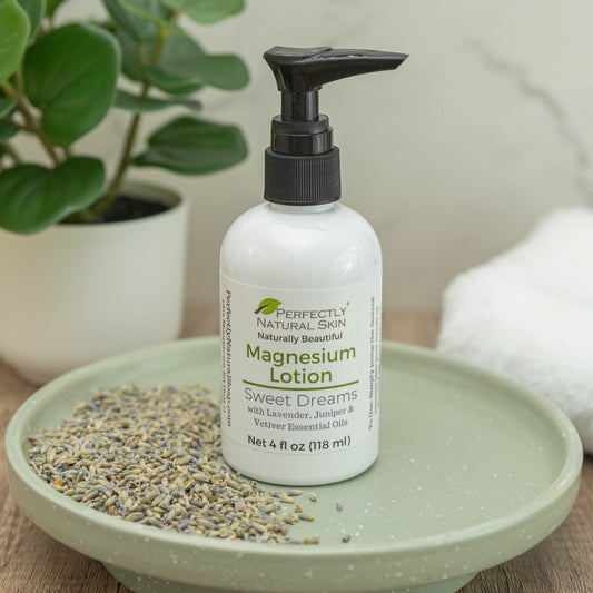 Magnesium lotion 4 oz Sweet Dreams scent, sleep and relaxation formula with magnesium and calming lavender