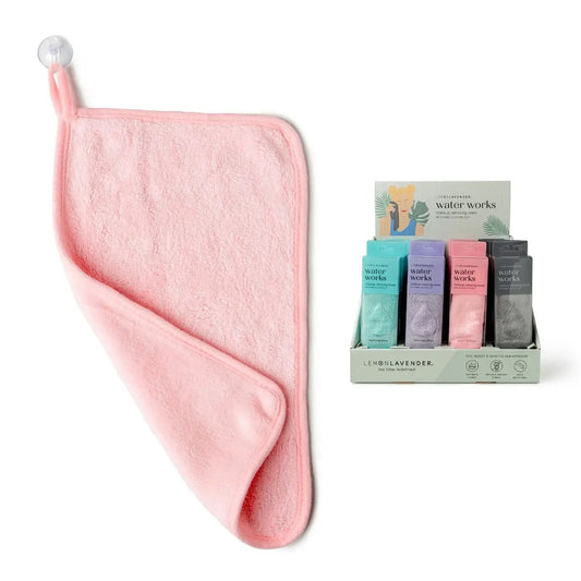 Make-up removing towel close-up showing soft fluffy texture, reusable eco-friendly makeup remover cloth