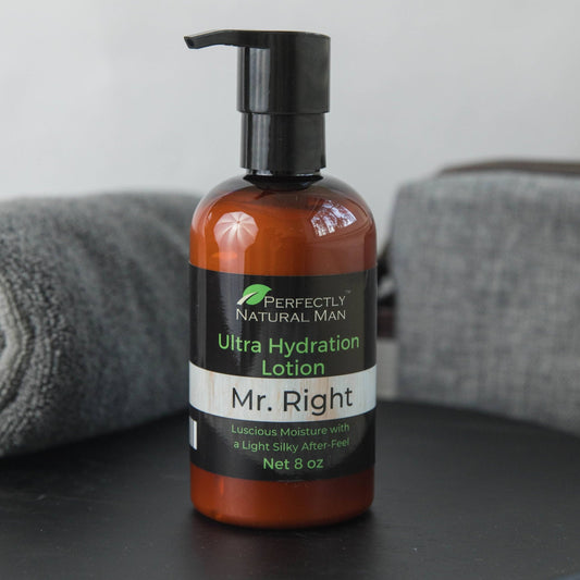Men's collection ultra hydration lotion 8 oz Mr. Right scent, lightweight non-greasy moisturizing lotion