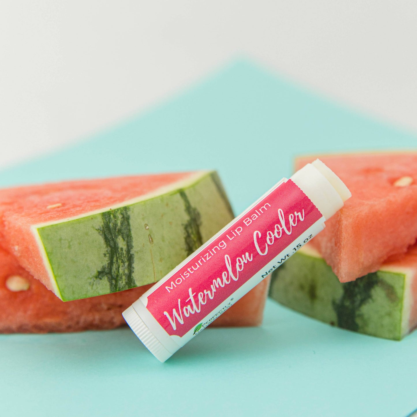 Natural lip balm 0.15 oz Watermelon Cooler flavor, botanical oils and protective beeswax lip balm