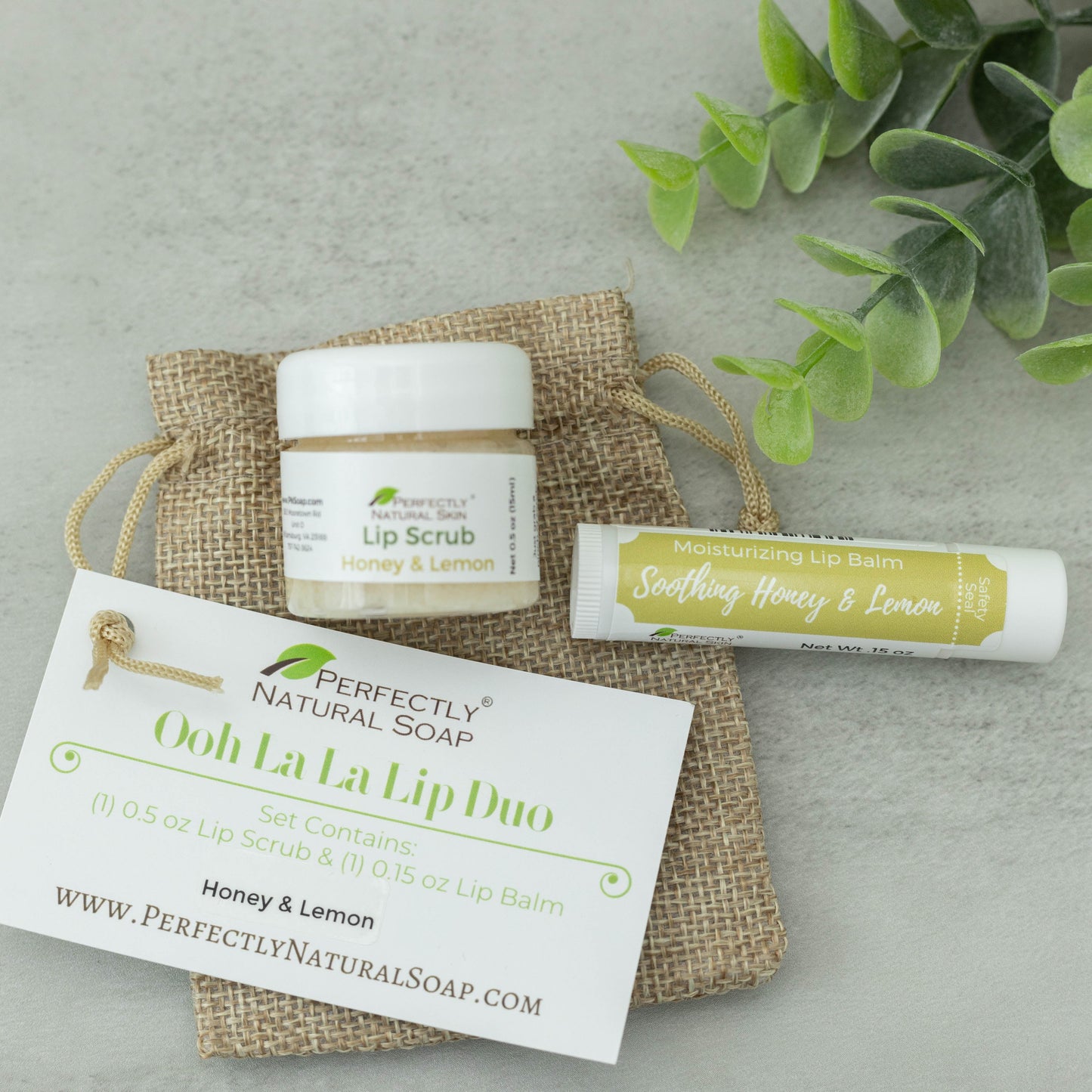 Ooh La La natural lip scrub and balm duo gift set Cupcake flavor, sweet lip exfoliating and moisturizing set