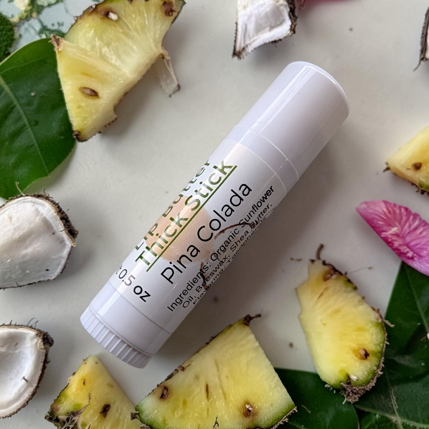 Thick Stick natural lip butter 0.5 oz seasonal, oversized lip balm stick with rich plant-based moisturizers
