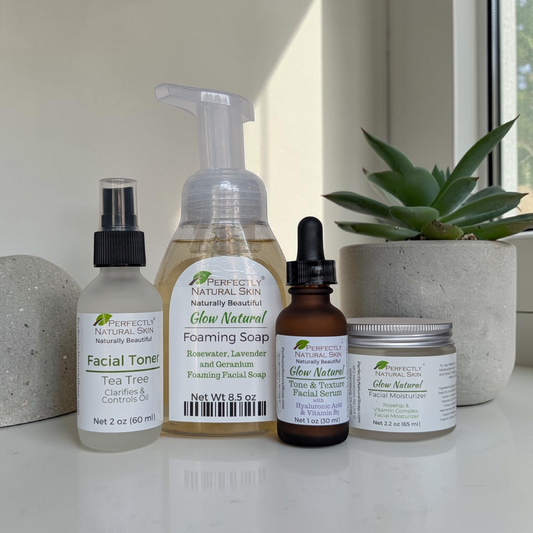 Facial care starter set for oil control and clarity, natural balancing skincare starter bundle
