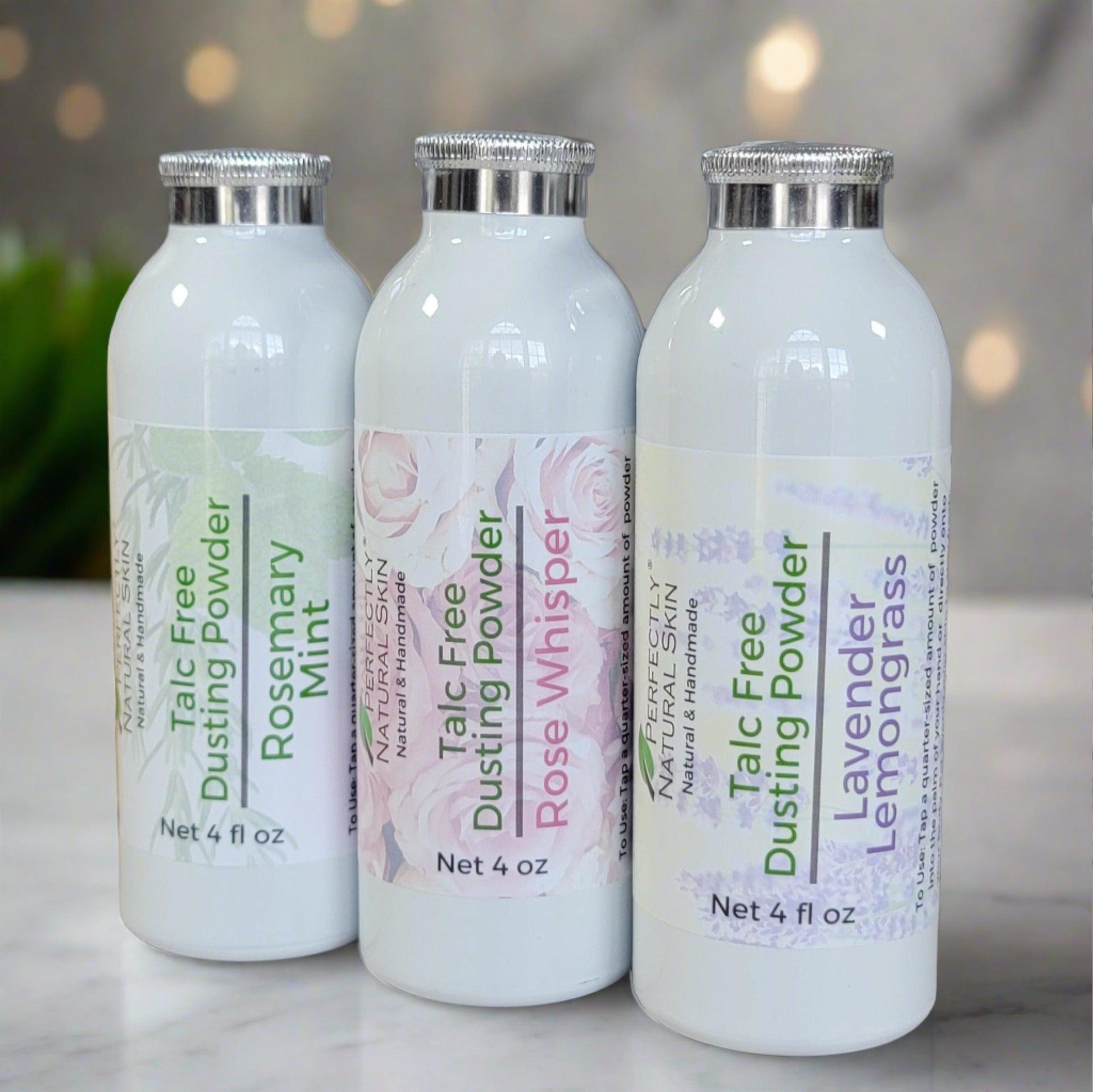 Perfectly You custom made-to-order talc-free dusting powder 4 oz, personalized natural body powder in your scent