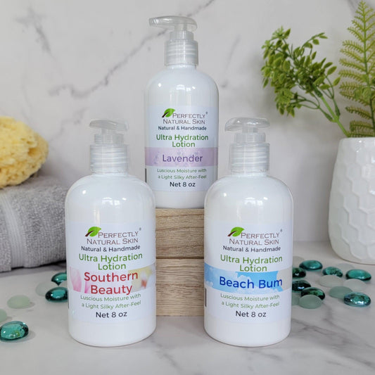 Perfectly You custom made-to-order ultra hydration lotion 8 oz, personalized natural moisturizing body lotion