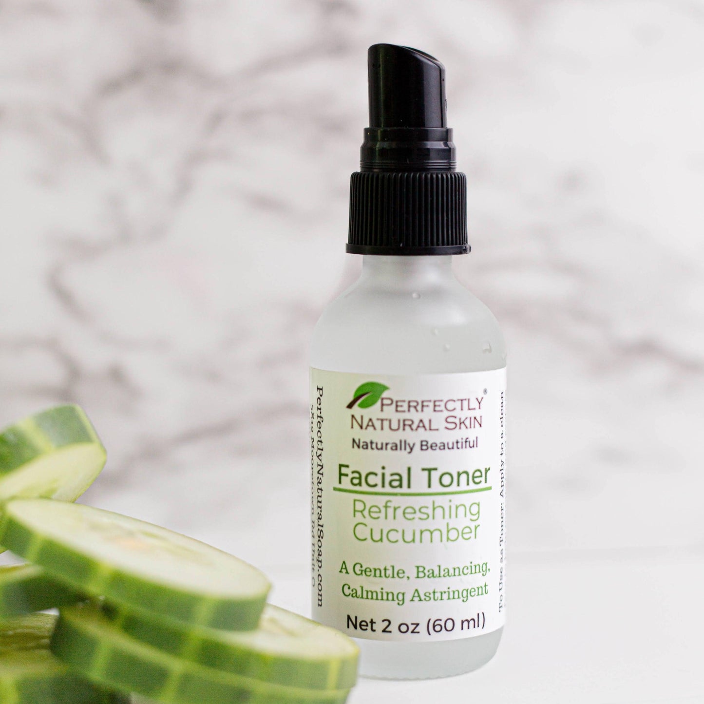 Refreshing cucumber facial toner 2 oz, cooling and soothing natural toner for pore-tightening and hydration