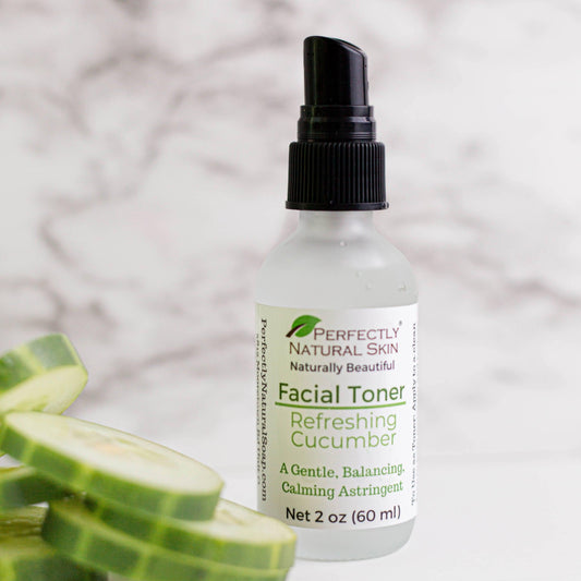 Refreshing cucumber facial toner 2 oz, cooling and soothing natural toner for pore-tightening and hydration