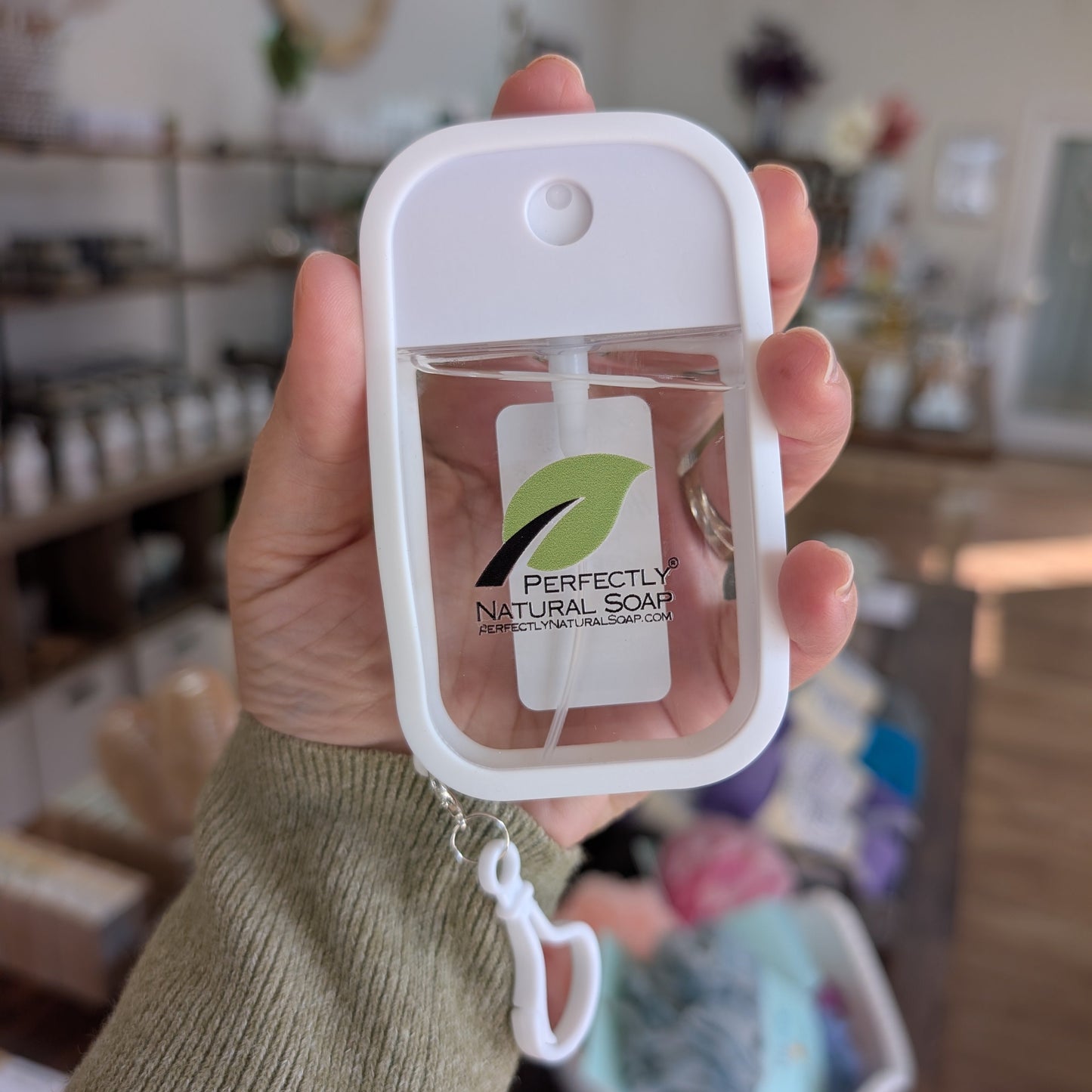 Rinse-free hand wash 50ml Green Tea Cucumber scent, portable no-rinse natural hand cleanser