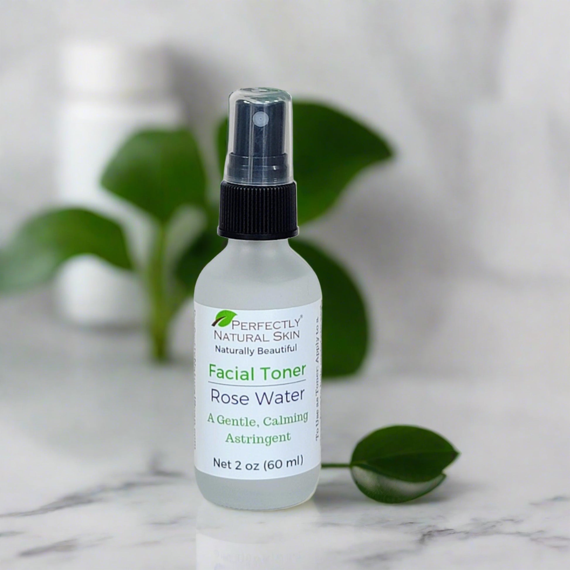Rose water toner 2 oz, hydrating and soothing natural facial toner with pure rose hydrosol