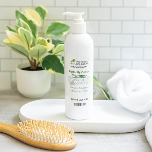 Natural shampoo 10 oz Island Coconut scent, sulfate-free moisturizing shampoo for all hair types