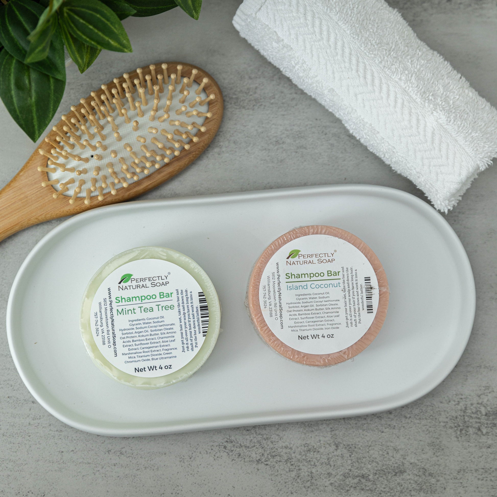 Natural shampoo bar 4 oz Island Coconut scent, solid sulfate-free shampoo bar for eco-friendly hair care
