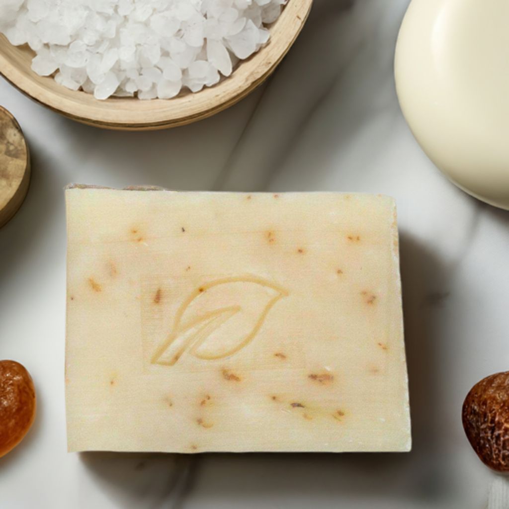 Soothing aloe calendula handmade natural soap bar 4 oz, gentle healing soap for sensitive and irritated skin