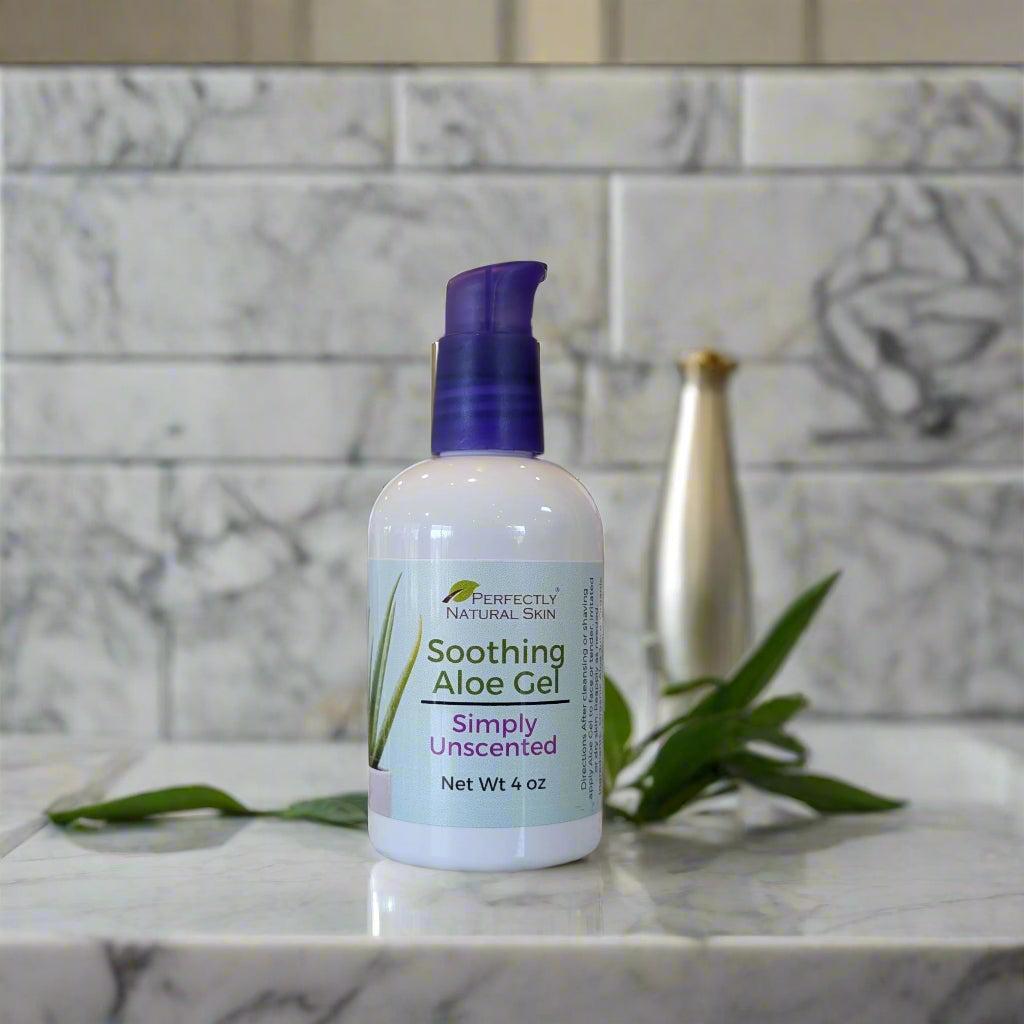 Soothing aloe gel 4 oz, pure botanical aloe vera gel for cooling, calming and moisturizing sun-exposed skin