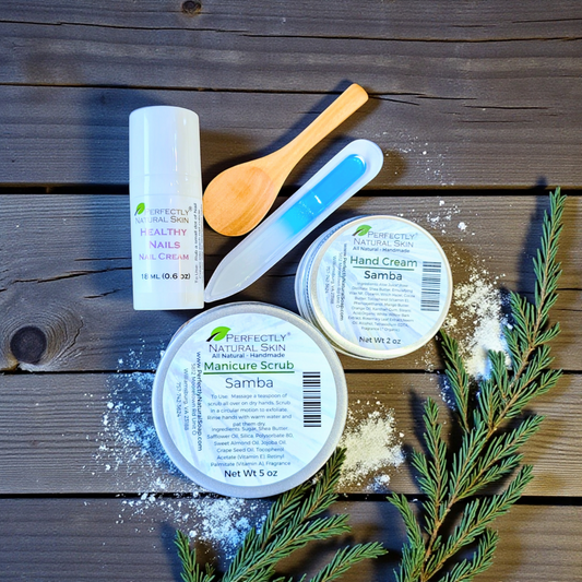 Ultimate hand care set Hawaiian Blossom scent, natural manicure sugar scrub and moisturizing hand lotion bundle