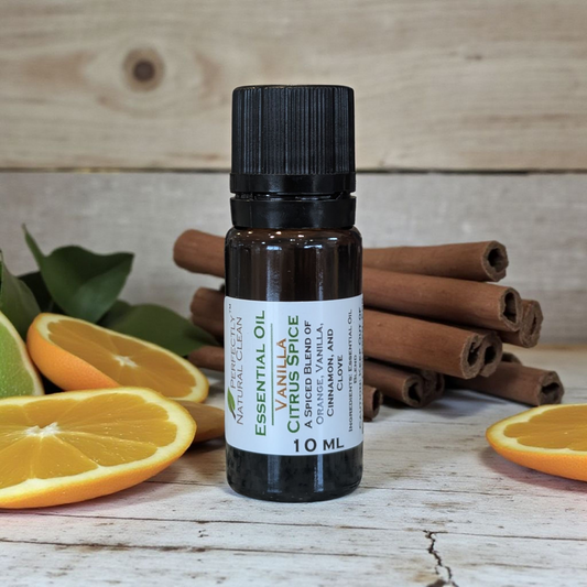 Vanilla citrus spice essential oil blend 10ml, warm sweet vanilla with bright citrus and warm spice for diffuser